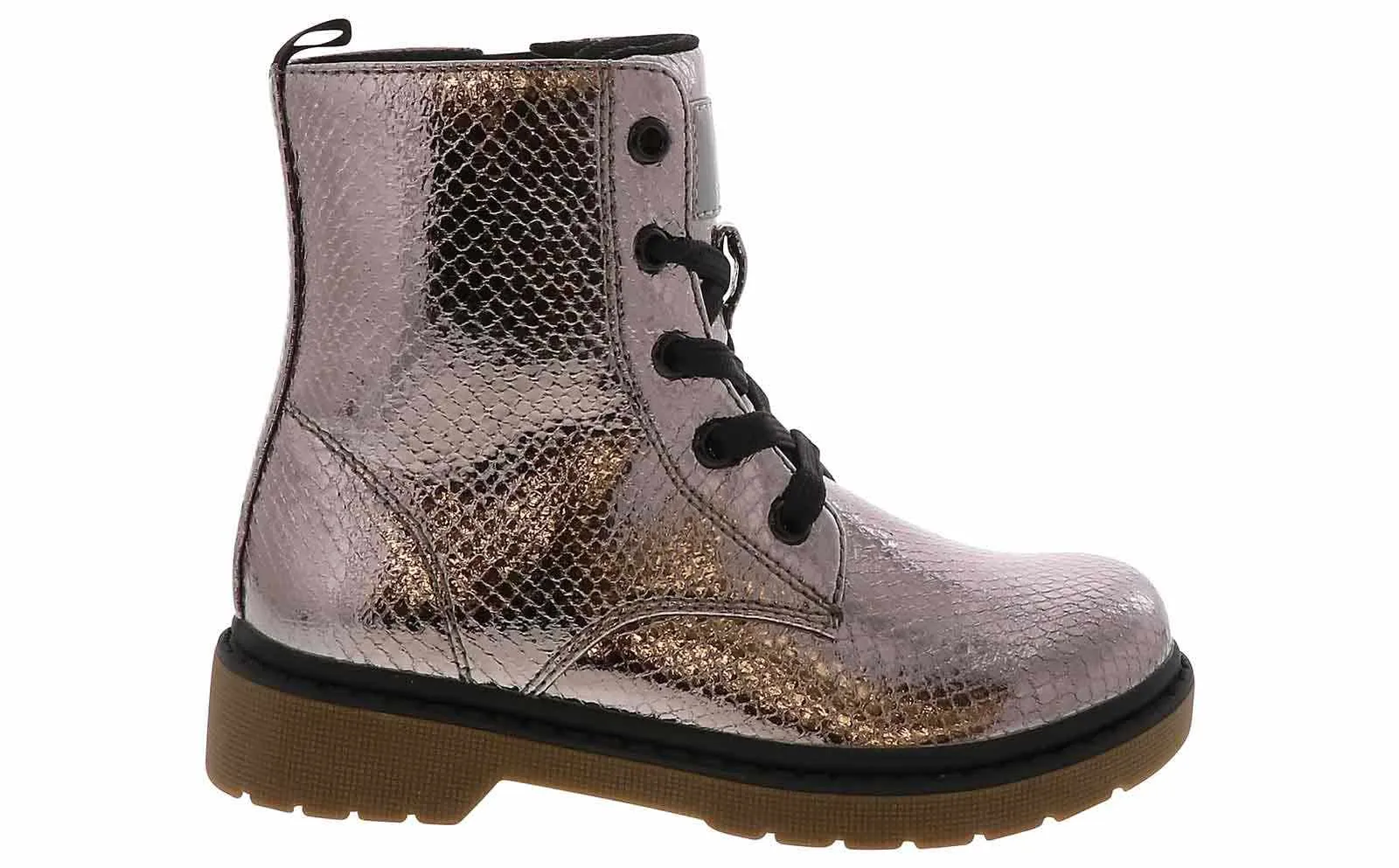 Sprox Hollywood Pewter Snake Youth Girls' (11-4) Combat Boot