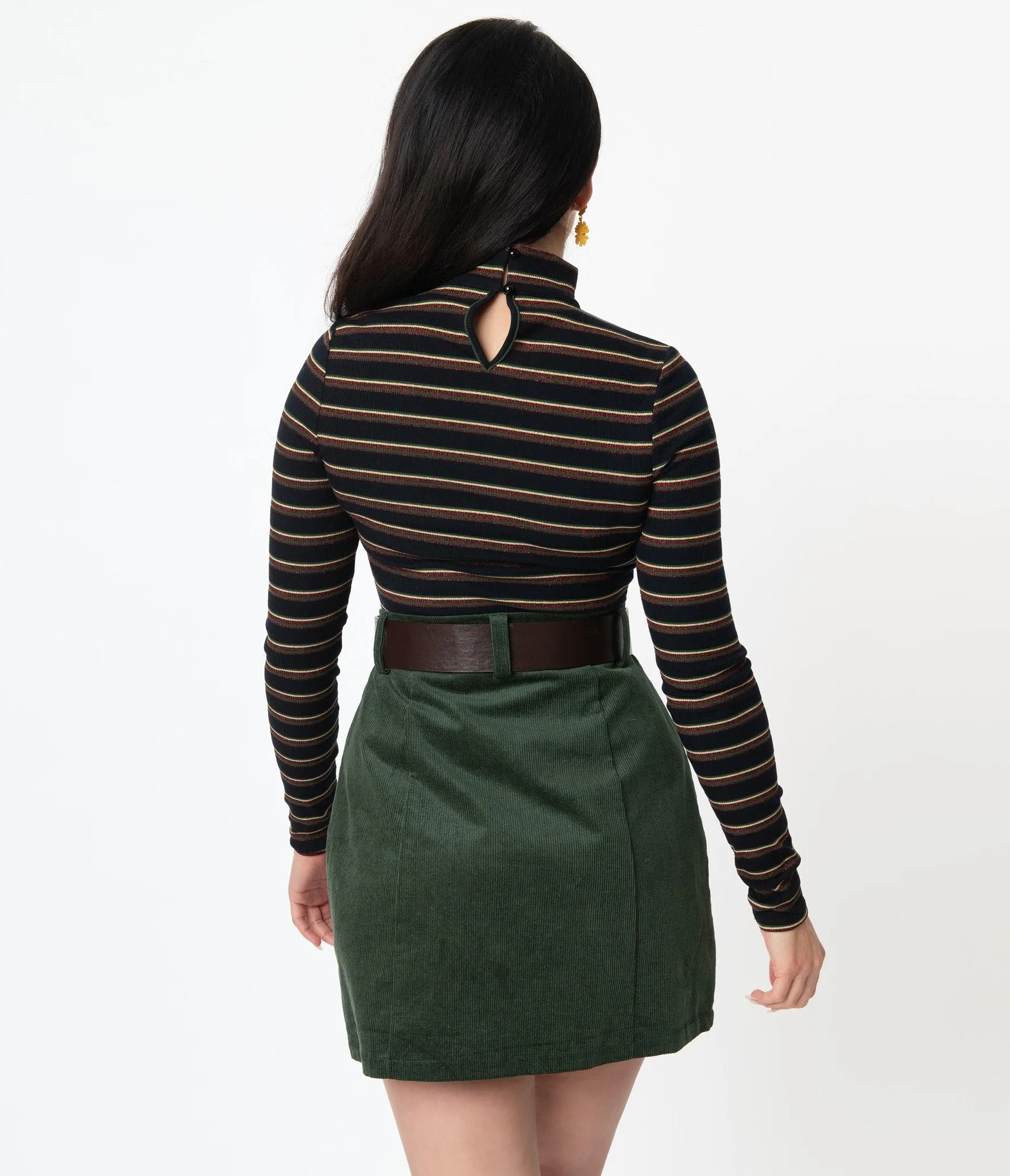 Stripe Turtleneck Cherie Top