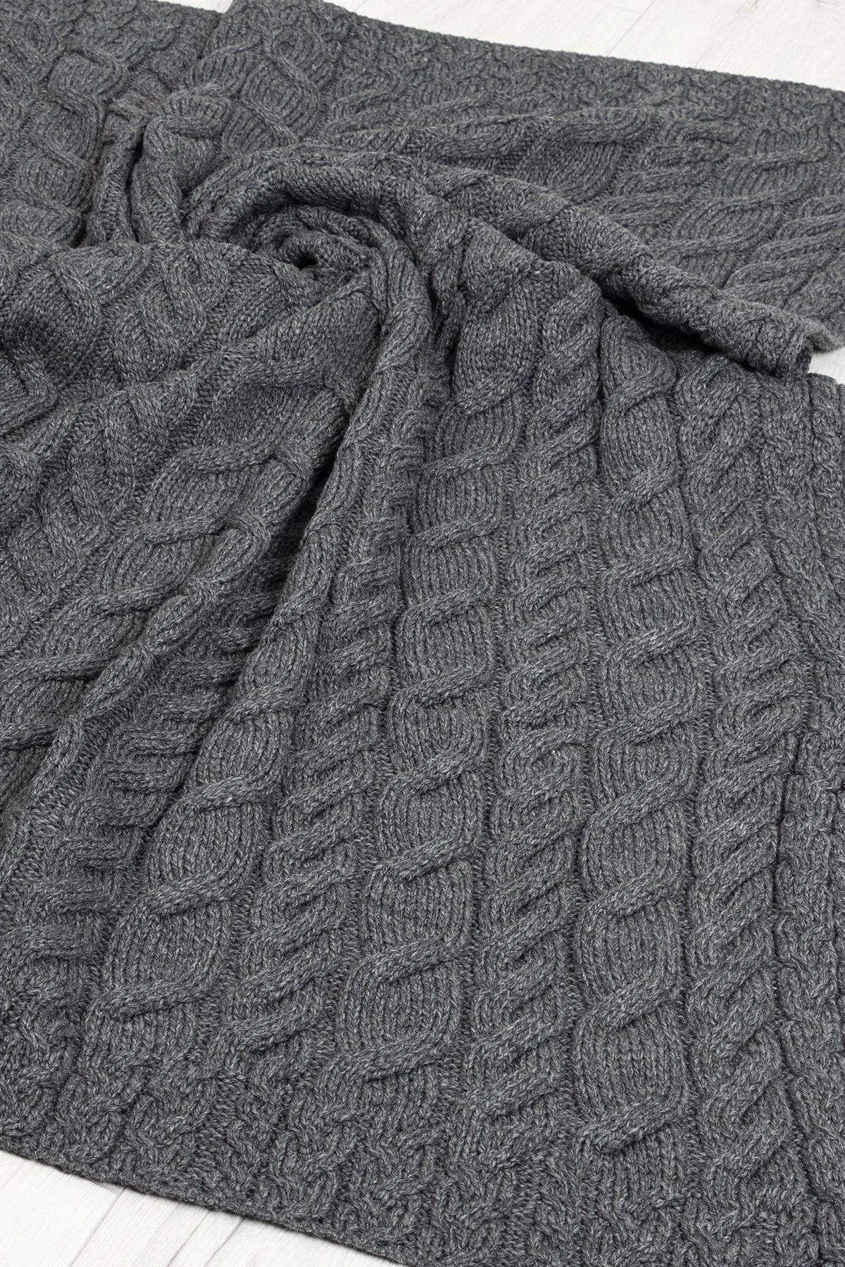 Super Soft Merino Throw in Charcoal