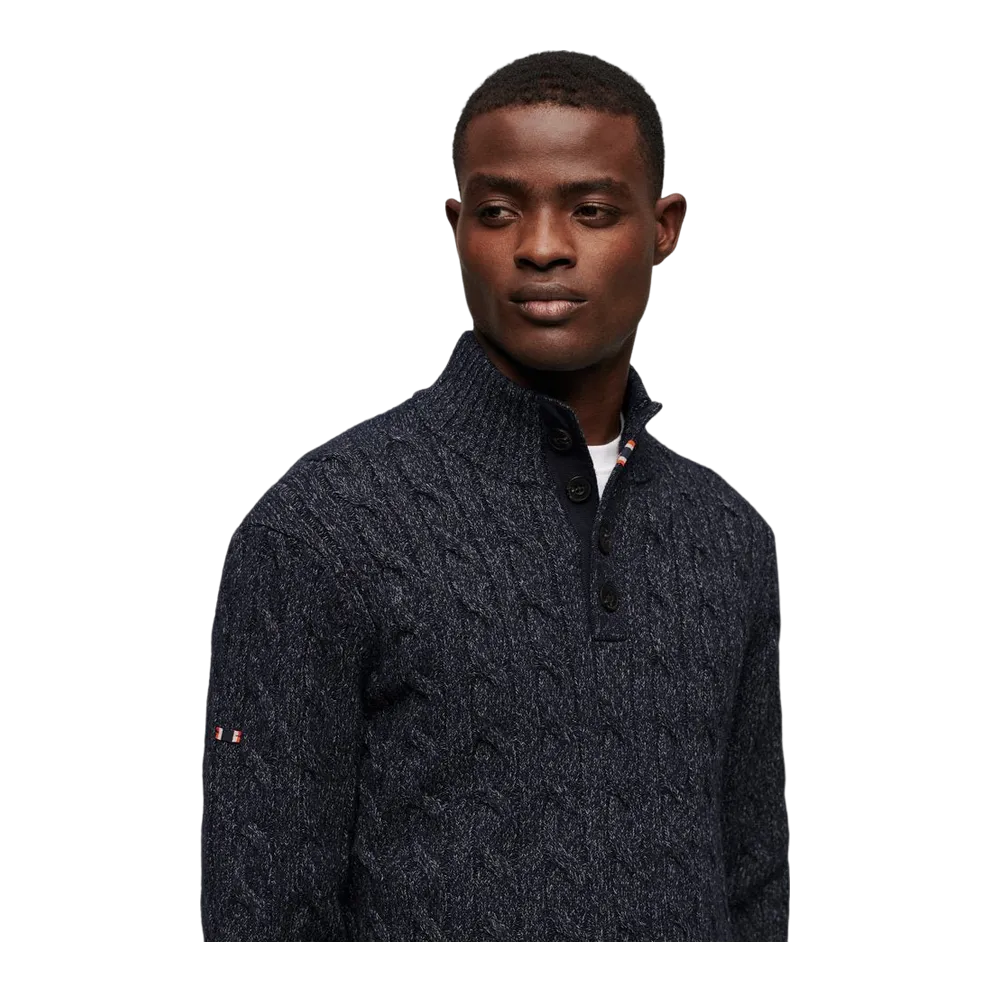 Superdry Cable Button Neck Jumper