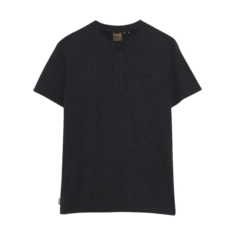 Superdry Organic Cotton Vintage Logo Emb Henley Top