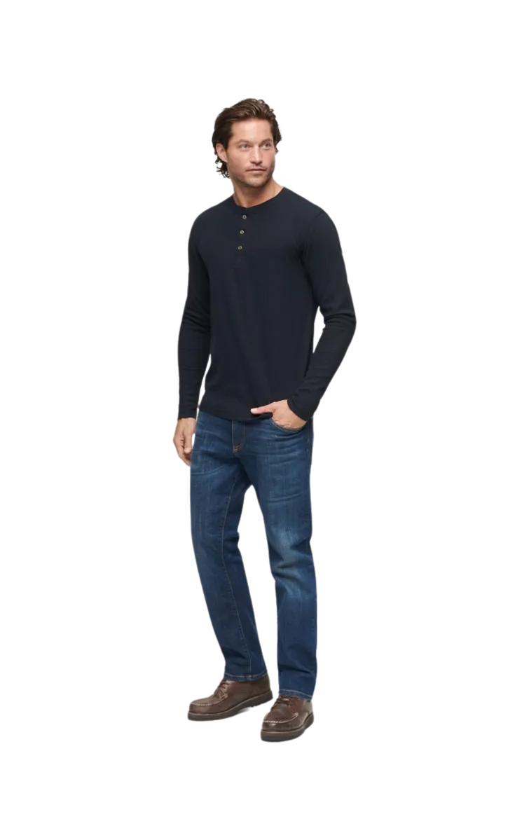 Superdry Waffle Long Sleeve Henley T-Shirt