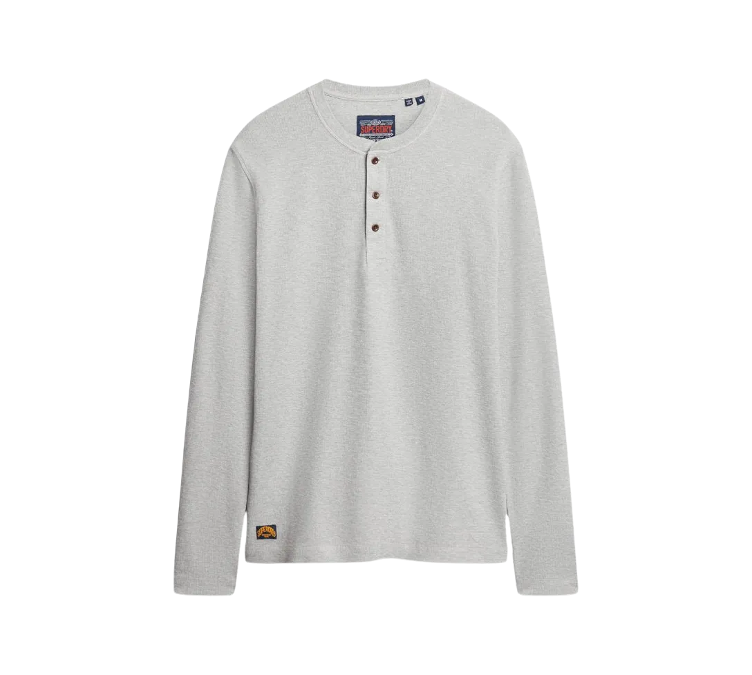 Superdry Waffle Long Sleeve Henley T-Shirt