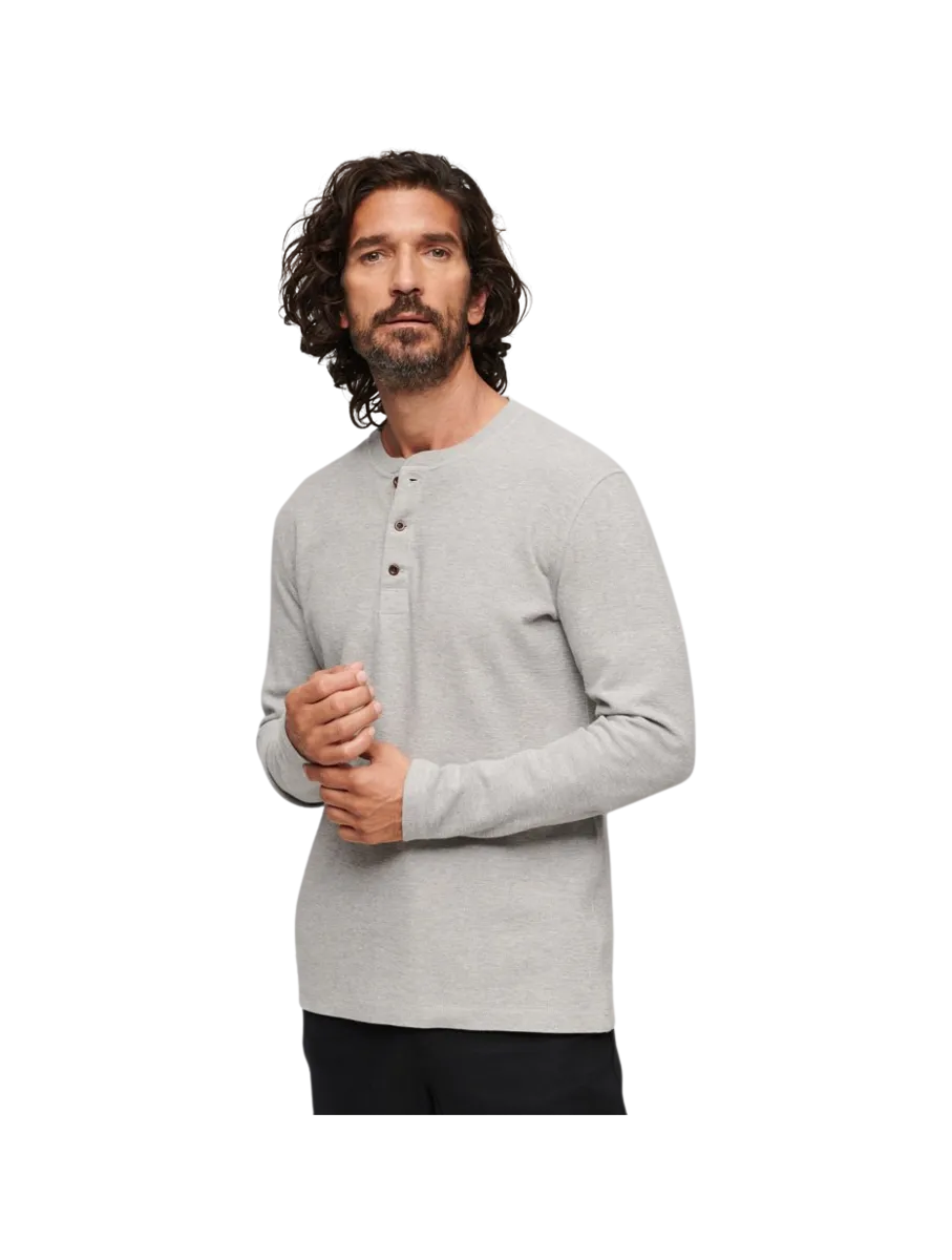 Superdry Waffle Long Sleeve Henley T-Shirt