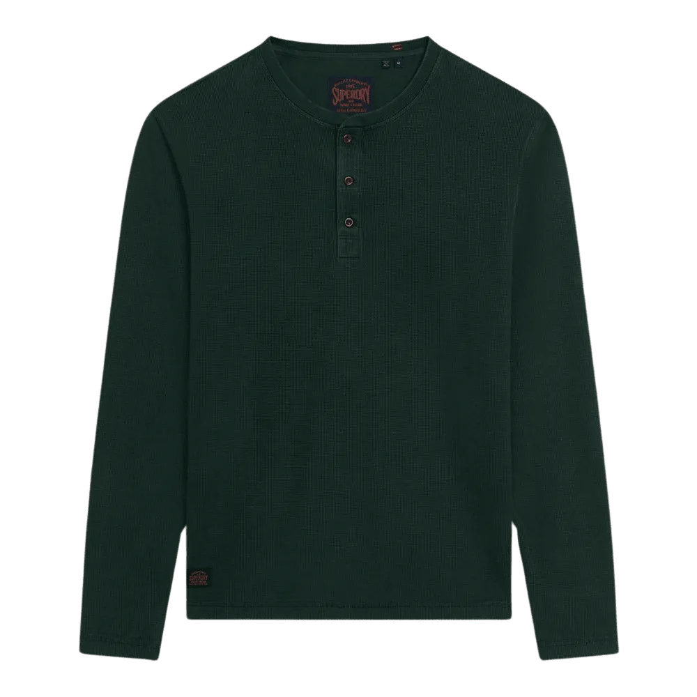 Superdry Waffle Long Sleeve Henley Top