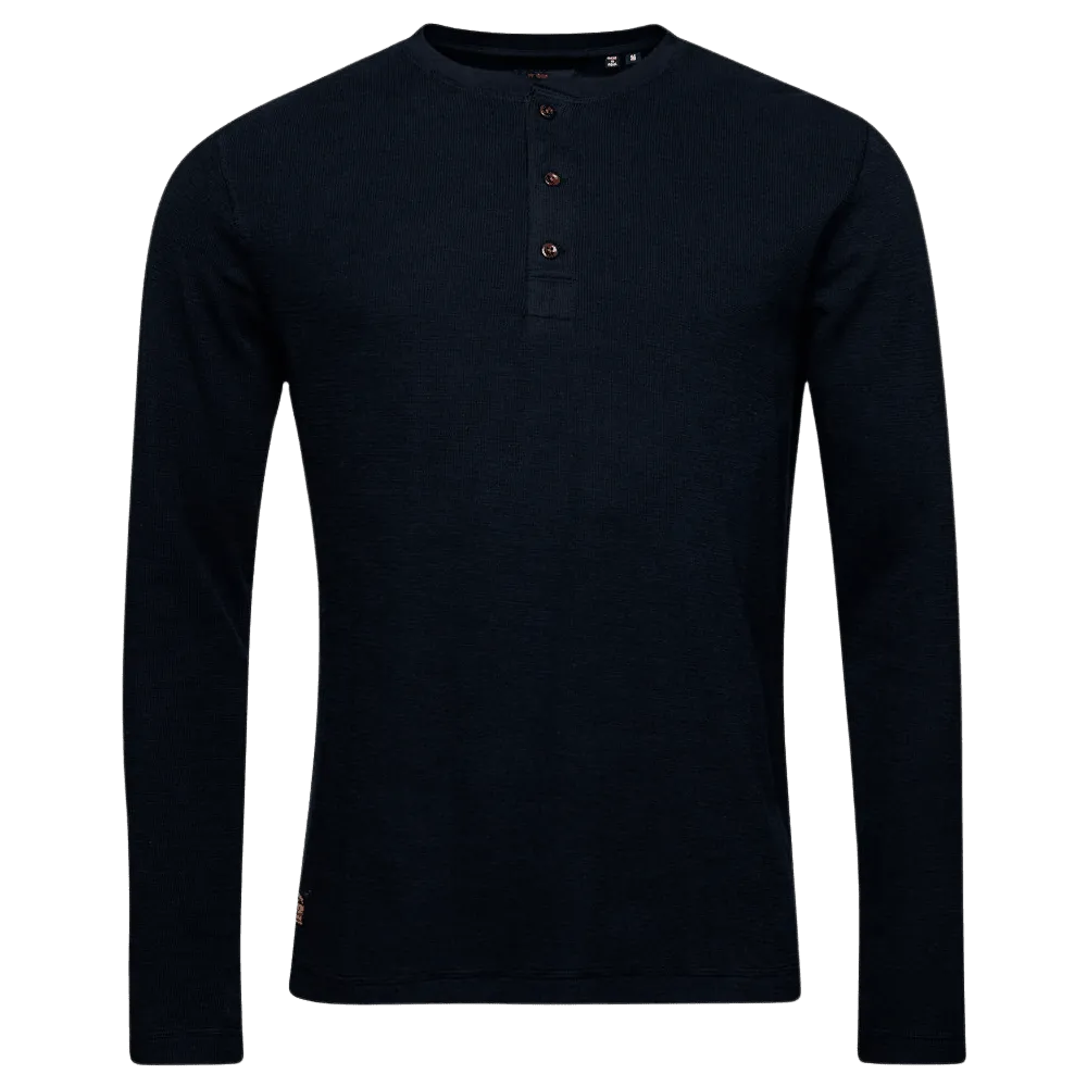 Superdry Waffle Long Sleeve Henley Top