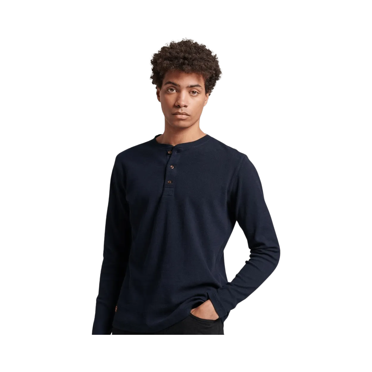 Superdry Waffle Long Sleeve Henley Top