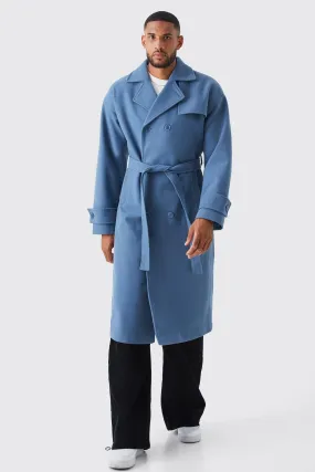 Tall Double Breasted Storm Flap Trench Overcoat