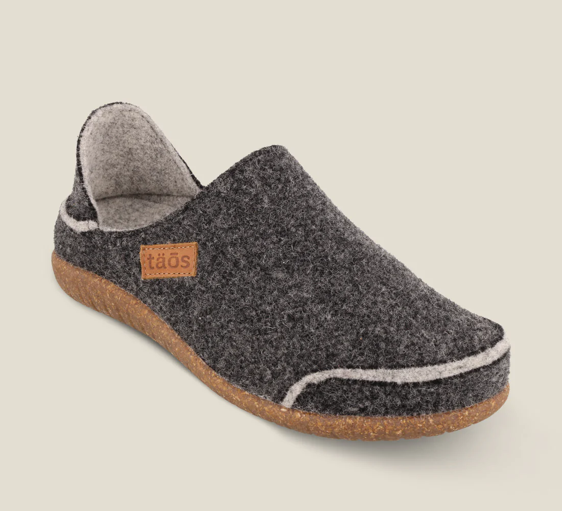 Taos Womens Convertawool Slip On Clogs- Charcoal