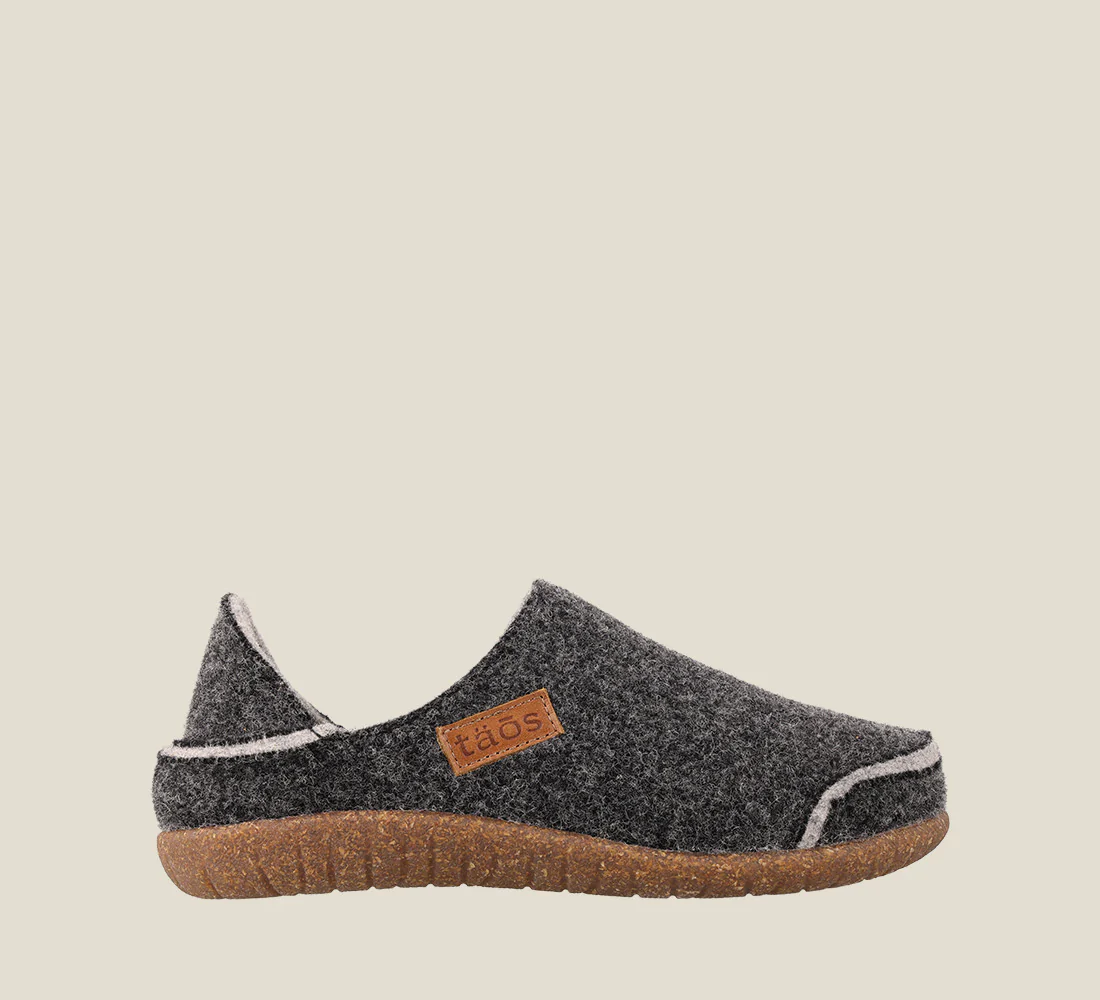 Taos Womens Convertawool Slip On Clogs- Charcoal