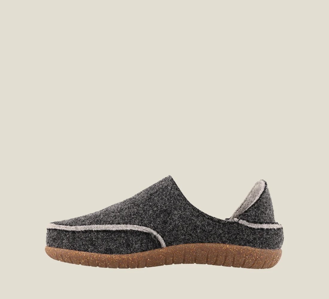 Taos Womens Convertawool Slip On Clogs- Charcoal