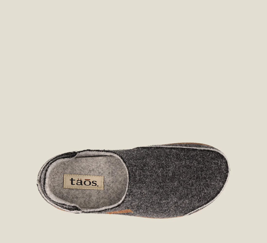 Taos Womens Convertawool Slip On Clogs- Charcoal