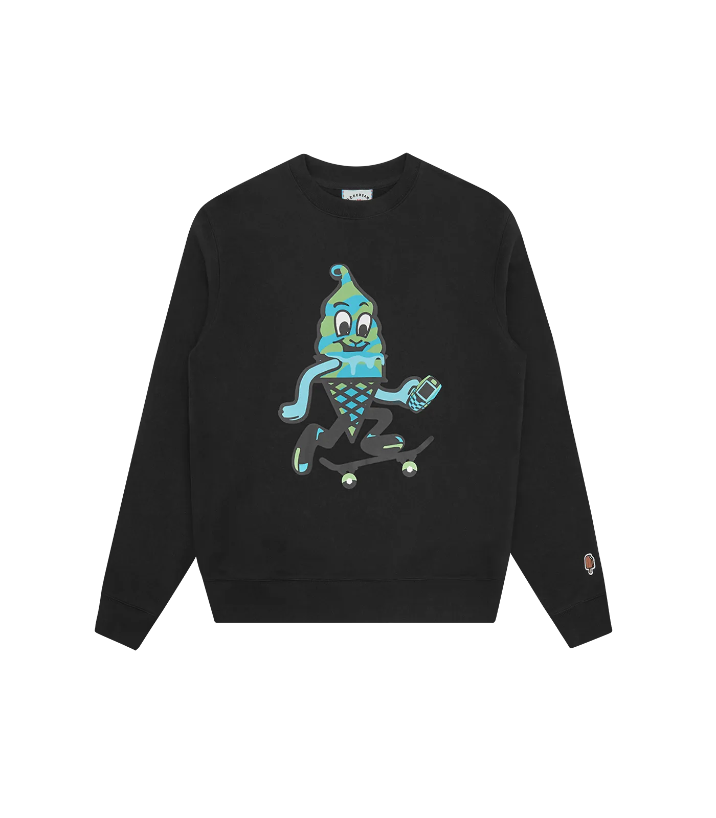 TEAM EU SKATE CONE CREWNECK - BLACK