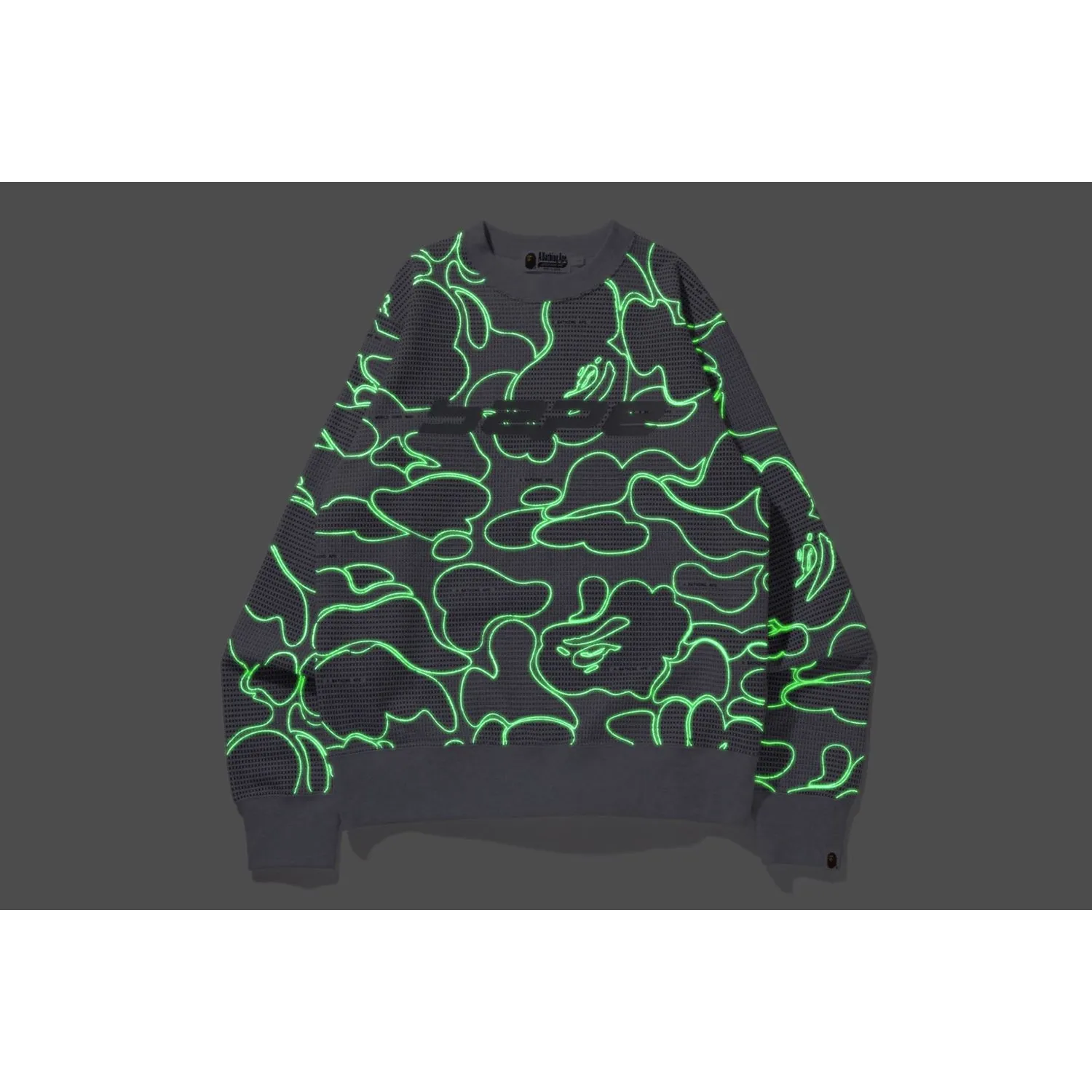 TEXT CODE CAMO CREWNECK MENS