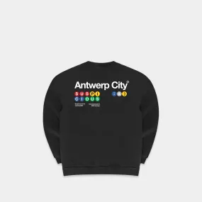 The Antwerp City II Crewneck - Black