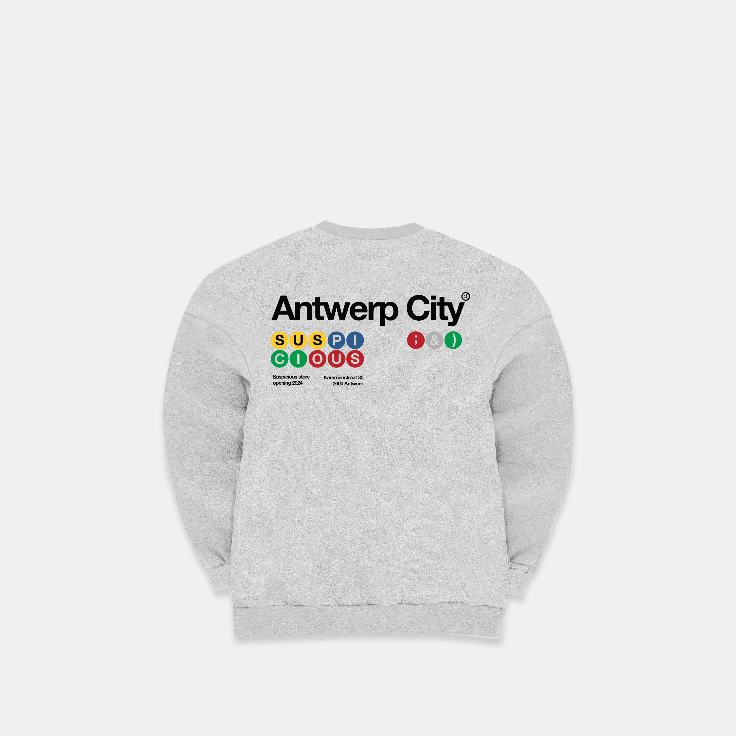 The Antwerp City II Crewneck - Neutral Heather