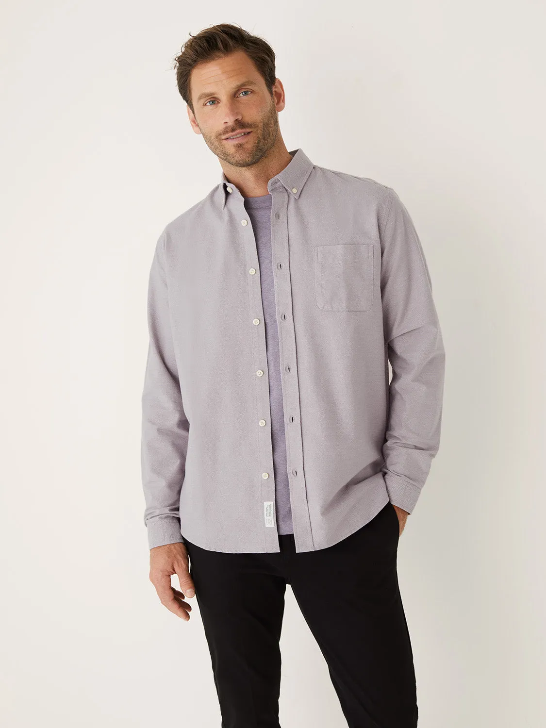 The Marled Jasper Oxford Shirt in Slate Violet