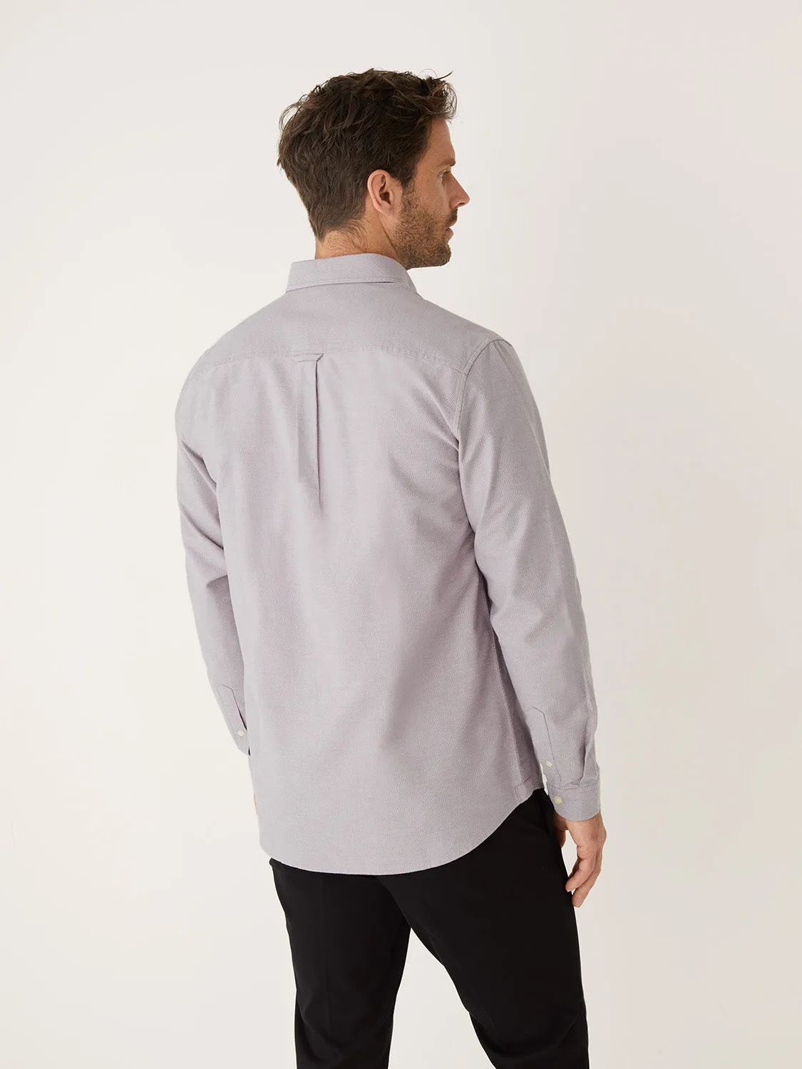 The Marled Jasper Oxford Shirt in Slate Violet