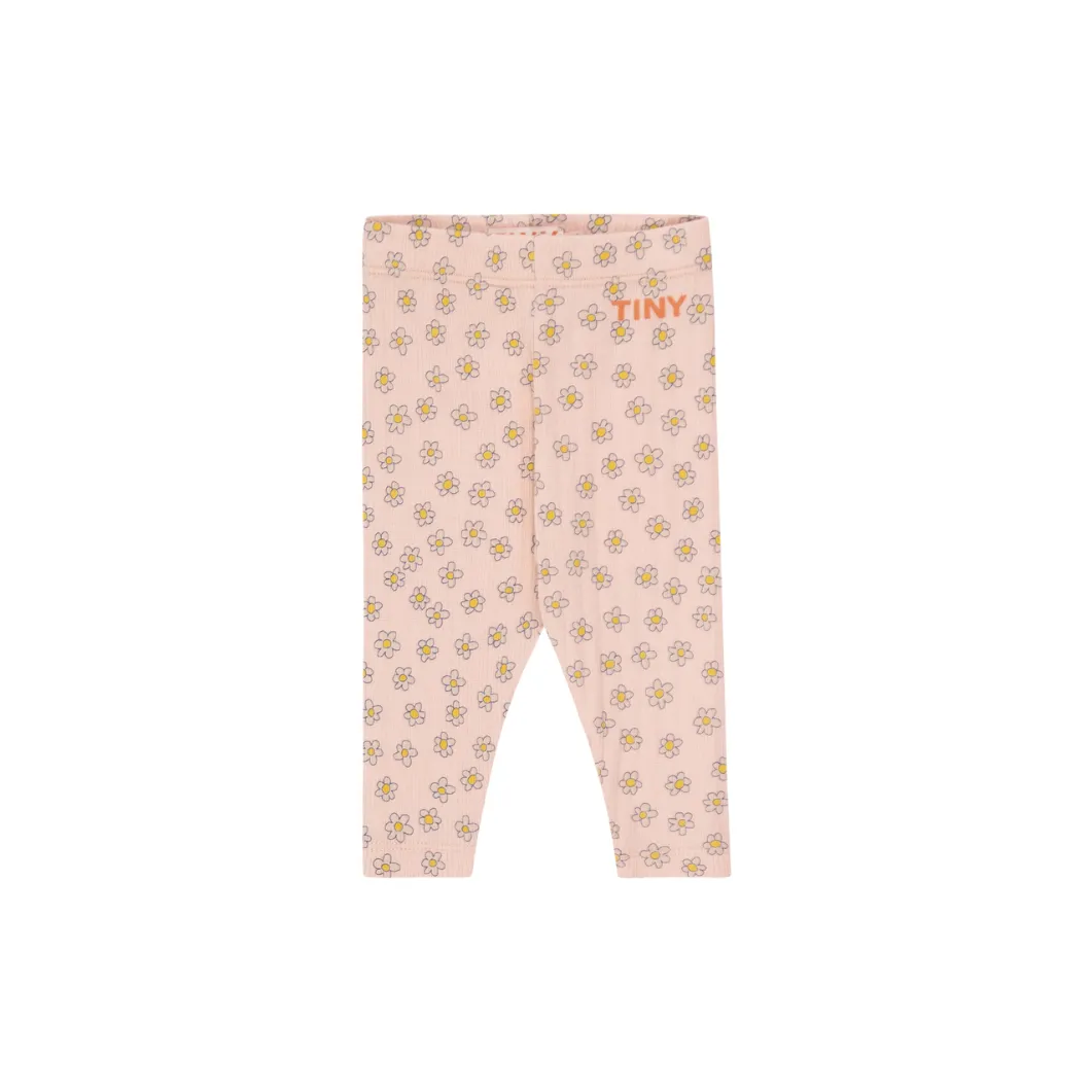 Tiny Cottons Daisies Baby Leggings - Wild Rose