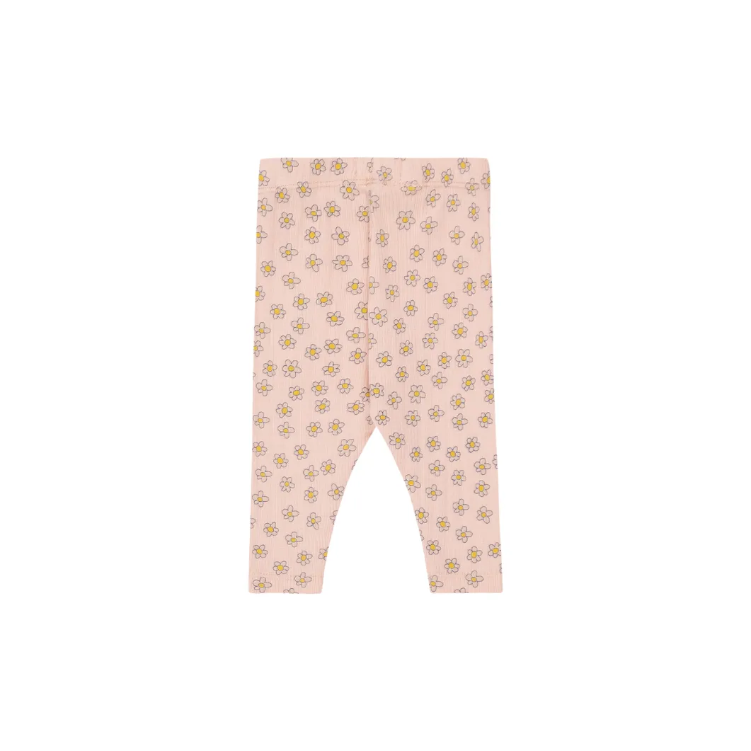 Tiny Cottons Daisies Baby Leggings - Wild Rose