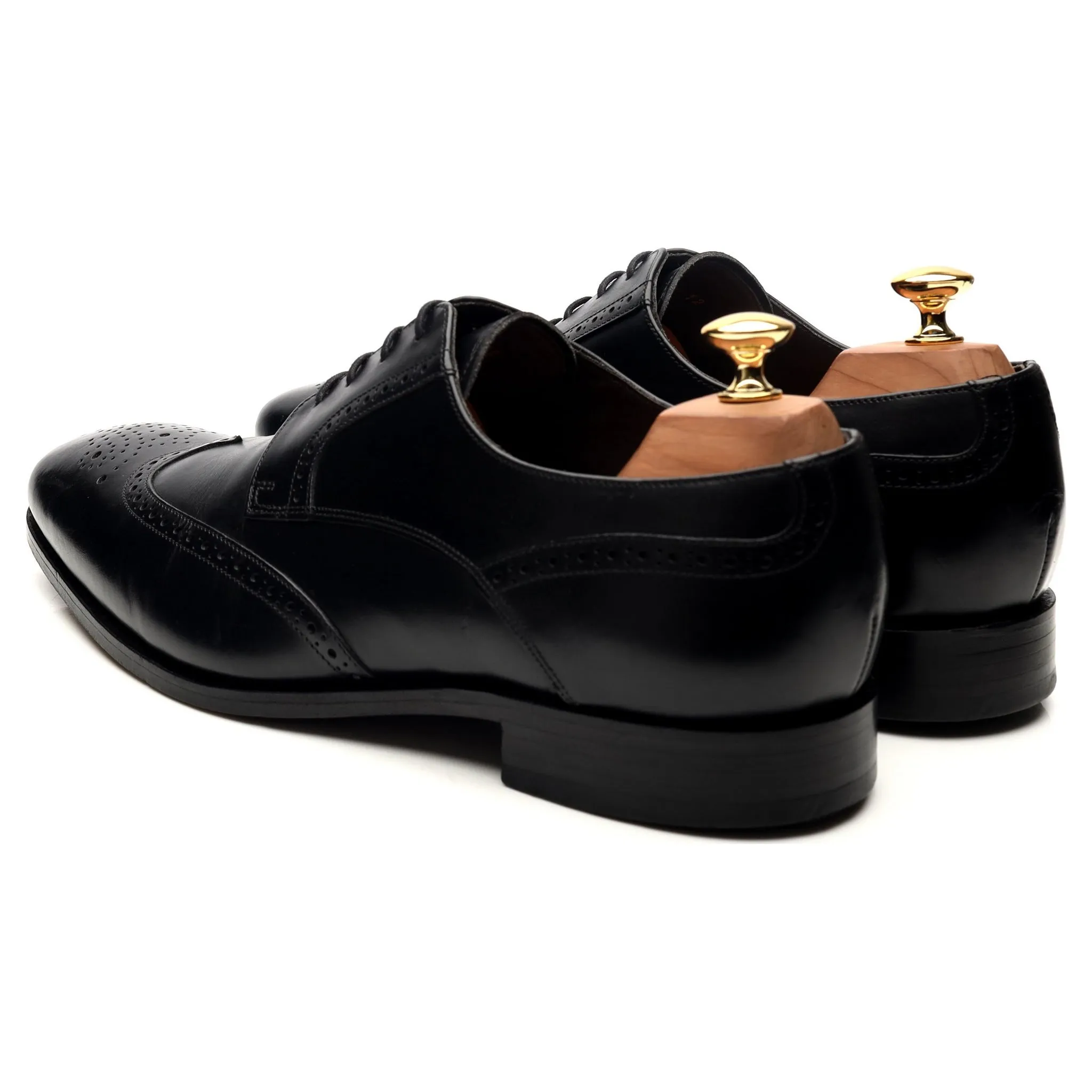 'Toddington' Black Leather Derby Brogues UK 10 G