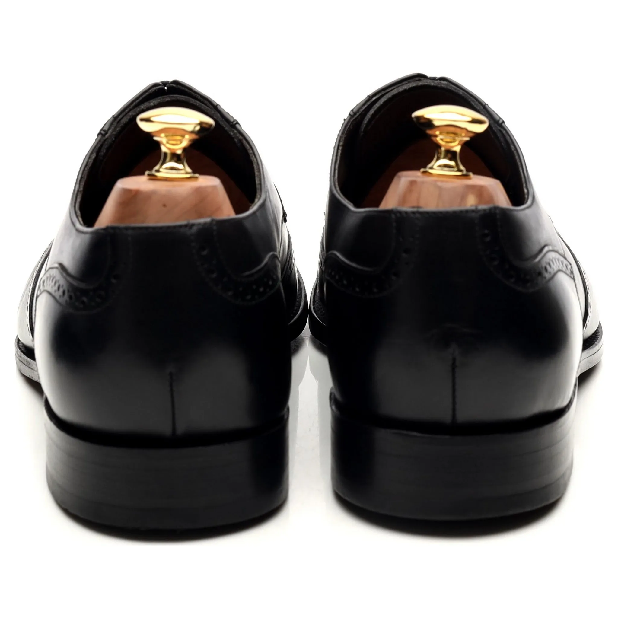 'Toddington' Black Leather Derby Brogues UK 10 G