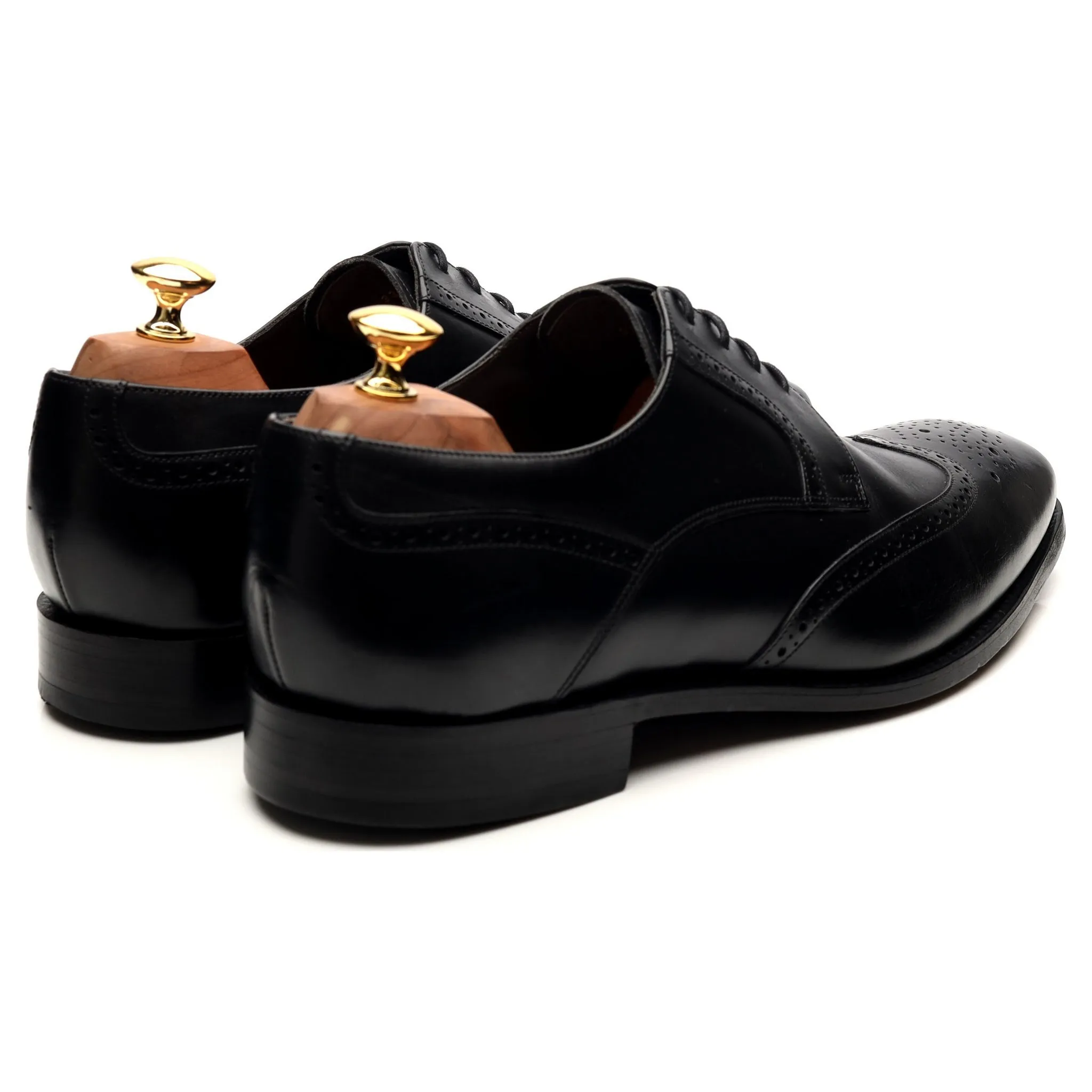 'Toddington' Black Leather Derby Brogues UK 10 G