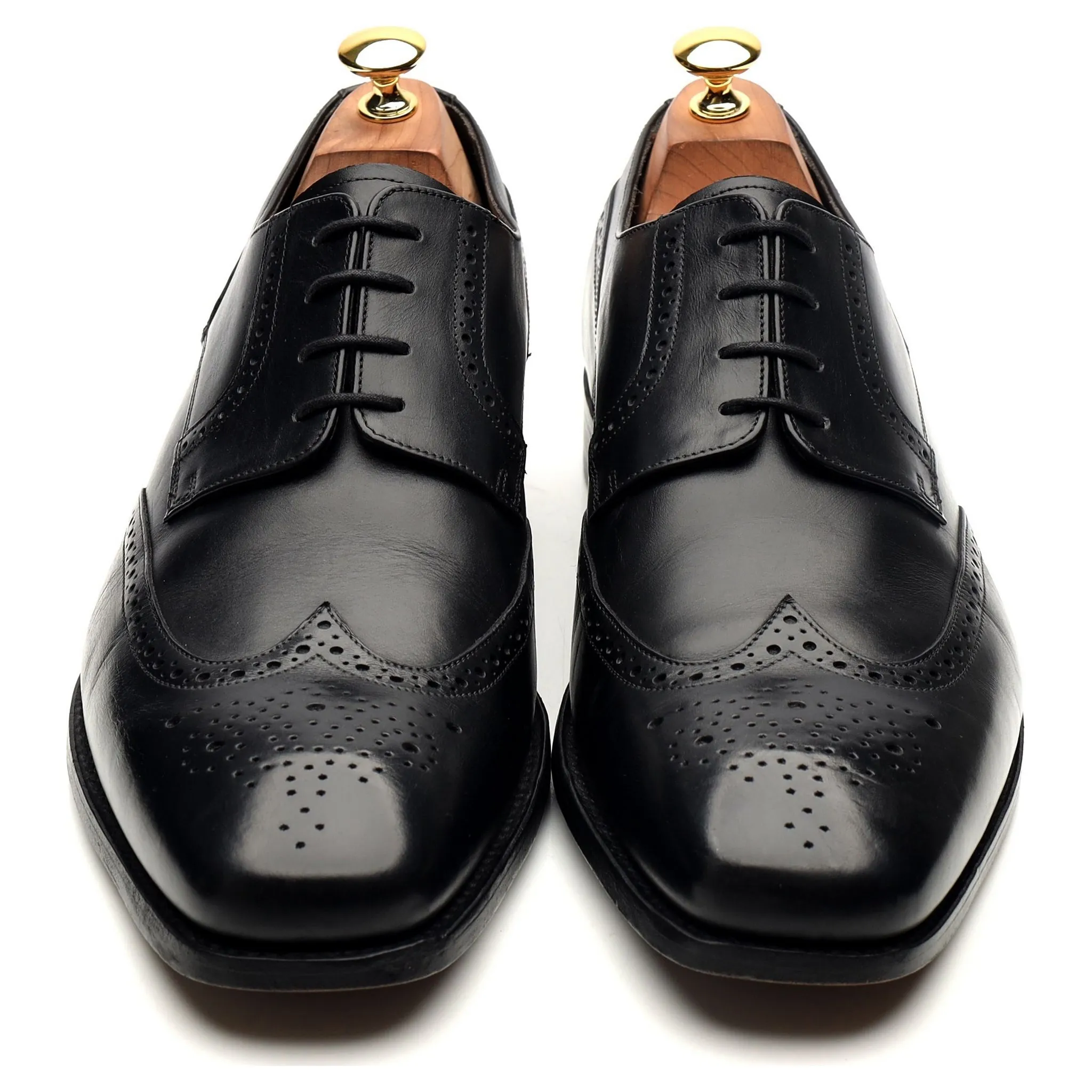 'Toddington' Black Leather Derby Brogues UK 10 G