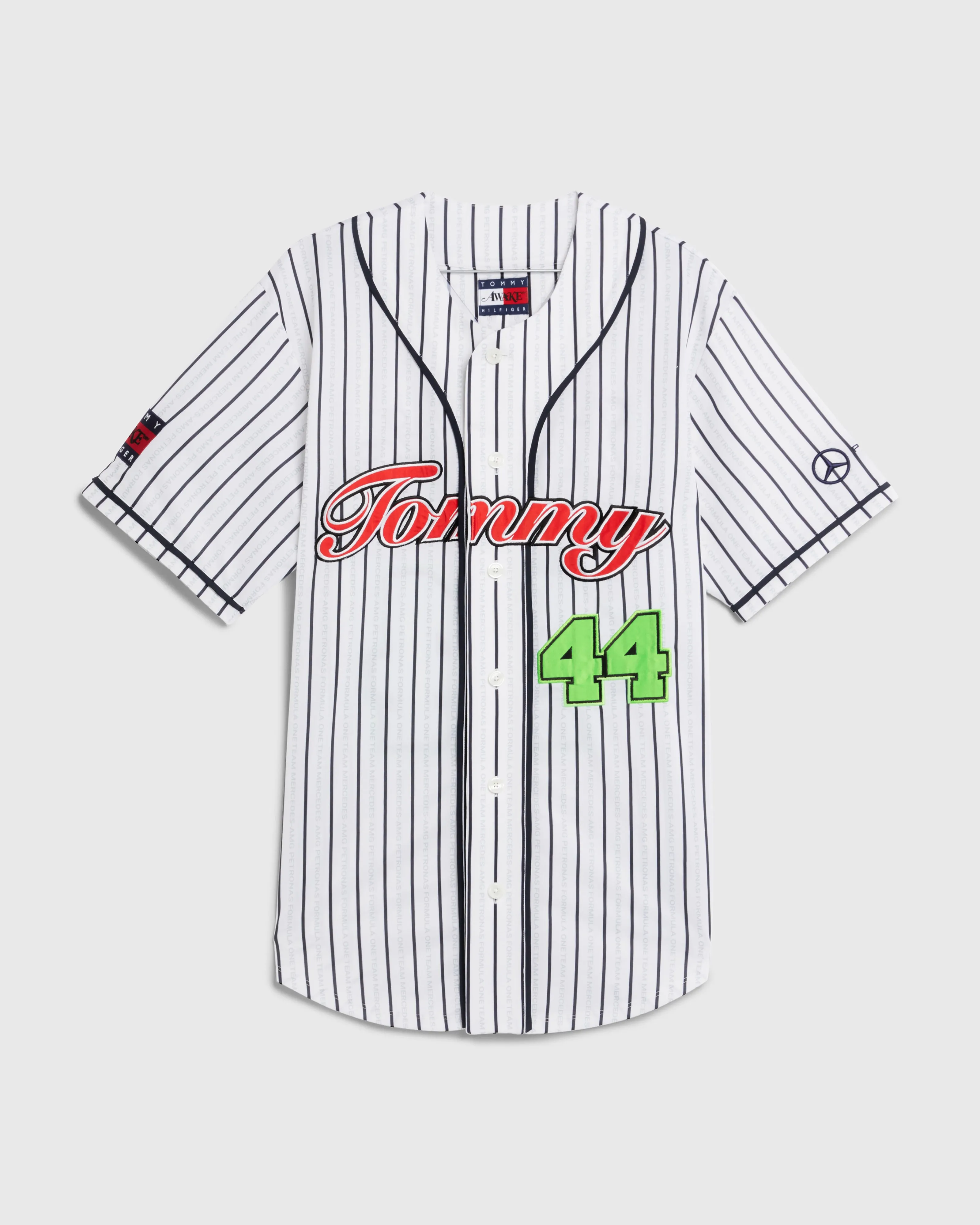 Tommy x Mercedes-AMG F1 x Awake NY Baseball Jersey White/Desert 44