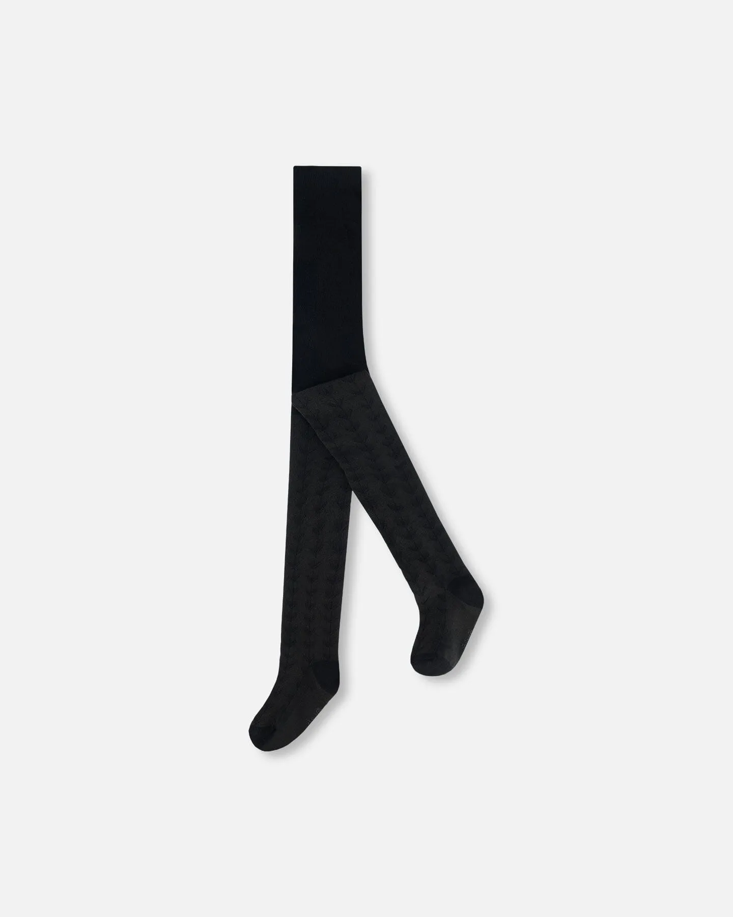 Tonal Jacquard Tights Black