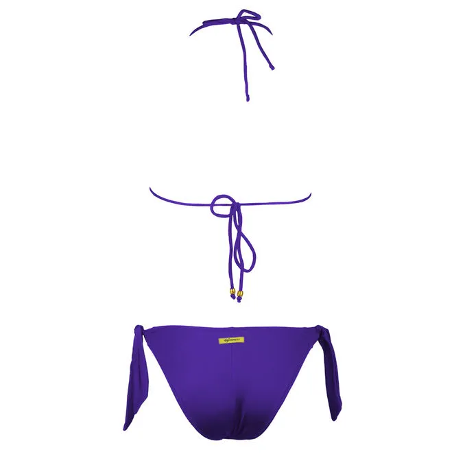 TRIANGLE BIKINI WITH LACE-UPS Woman Purple