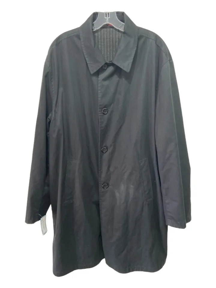 Turist Size Est XL Black Cotton Solid Reversible Overcoat Men's Jacket