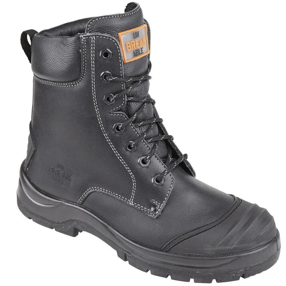 Unbreakable 8104 Demolition Black Leather Safety Combat Boot S3 SRC