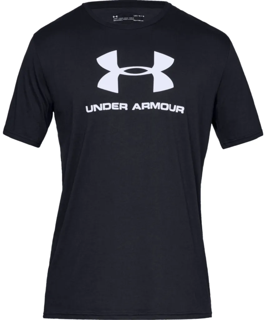 UNDER ARMOUR ADULT SPORTSTYLE LOGO T SHIRT - BLACK