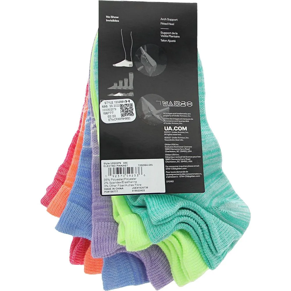 Under Armour Girls Essential No Show Socks