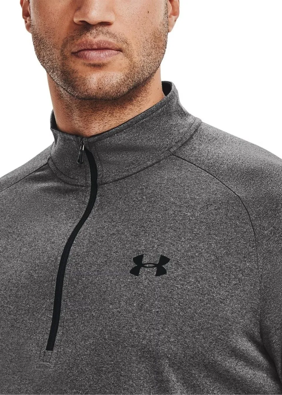 Under Armour Grey/Black Tech Half Zip Top