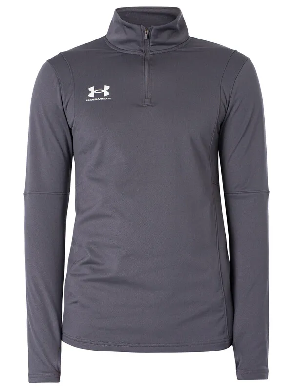 Under Armour Logo Track Mid Layer Top - Grey