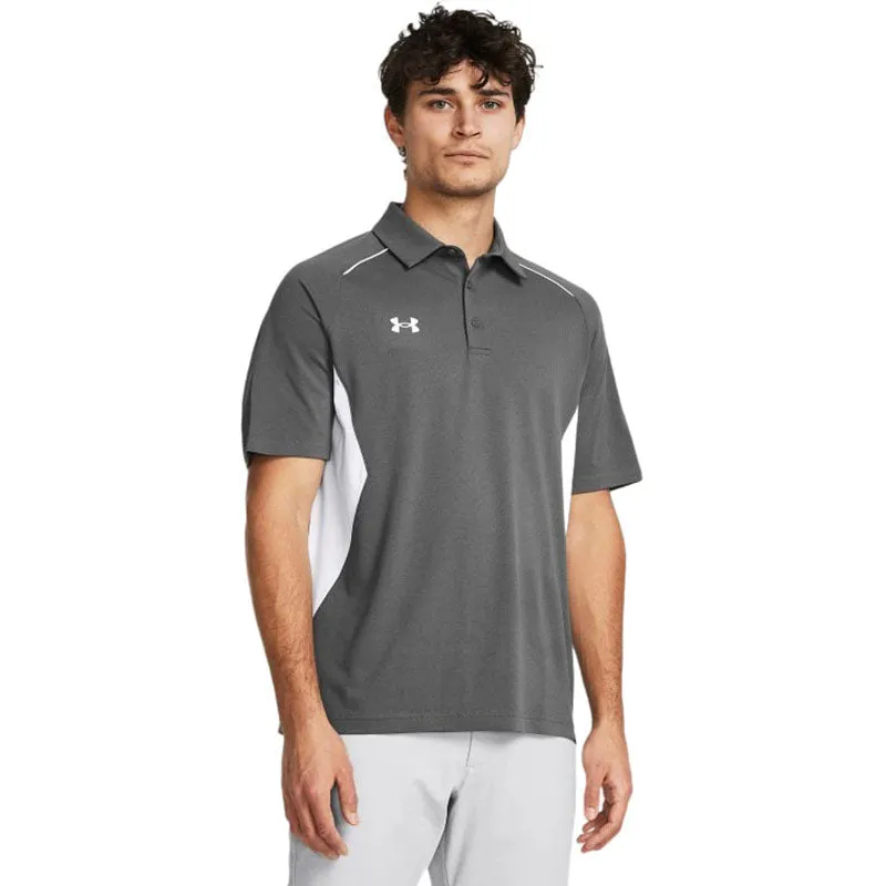 Under Armour Men's Castlerock/White Title Polo