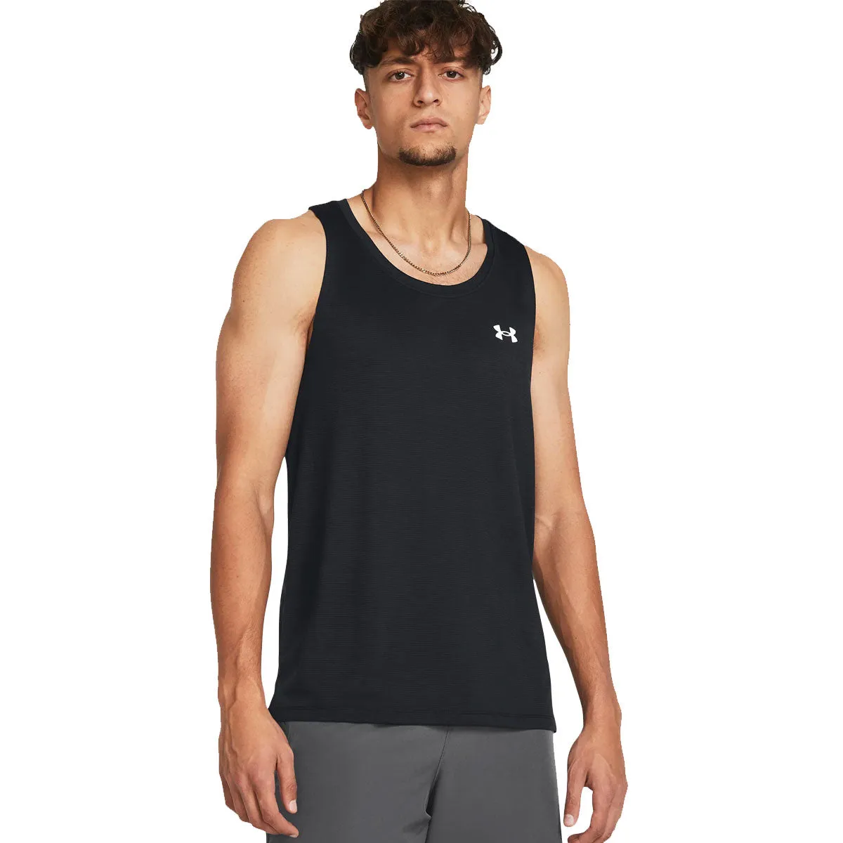 Under Armour Streaker Run Singlet - Mens - Black/Reflective