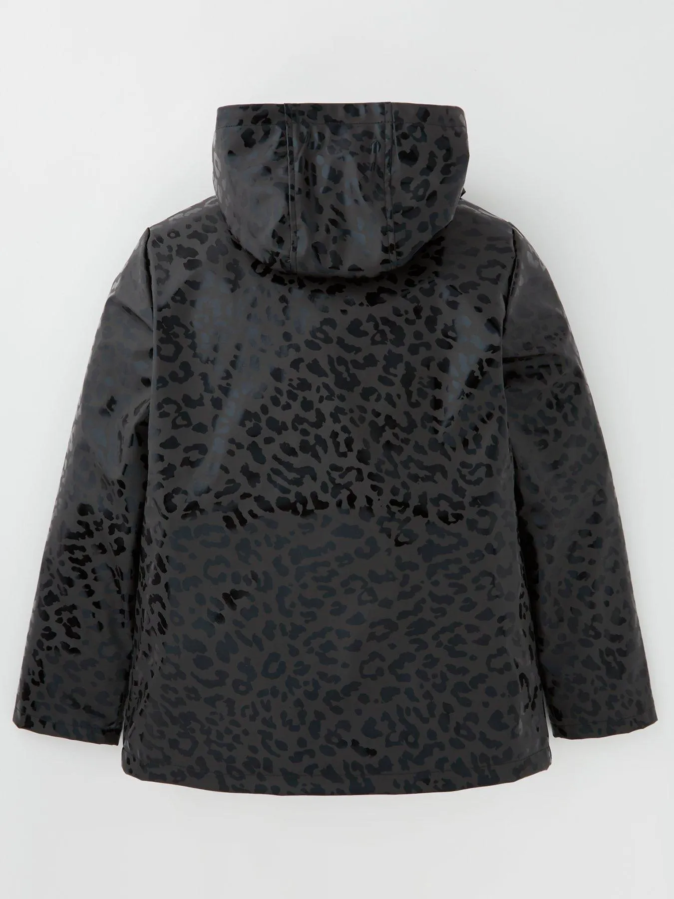 V by Very Girls Black Animal Rain Mac