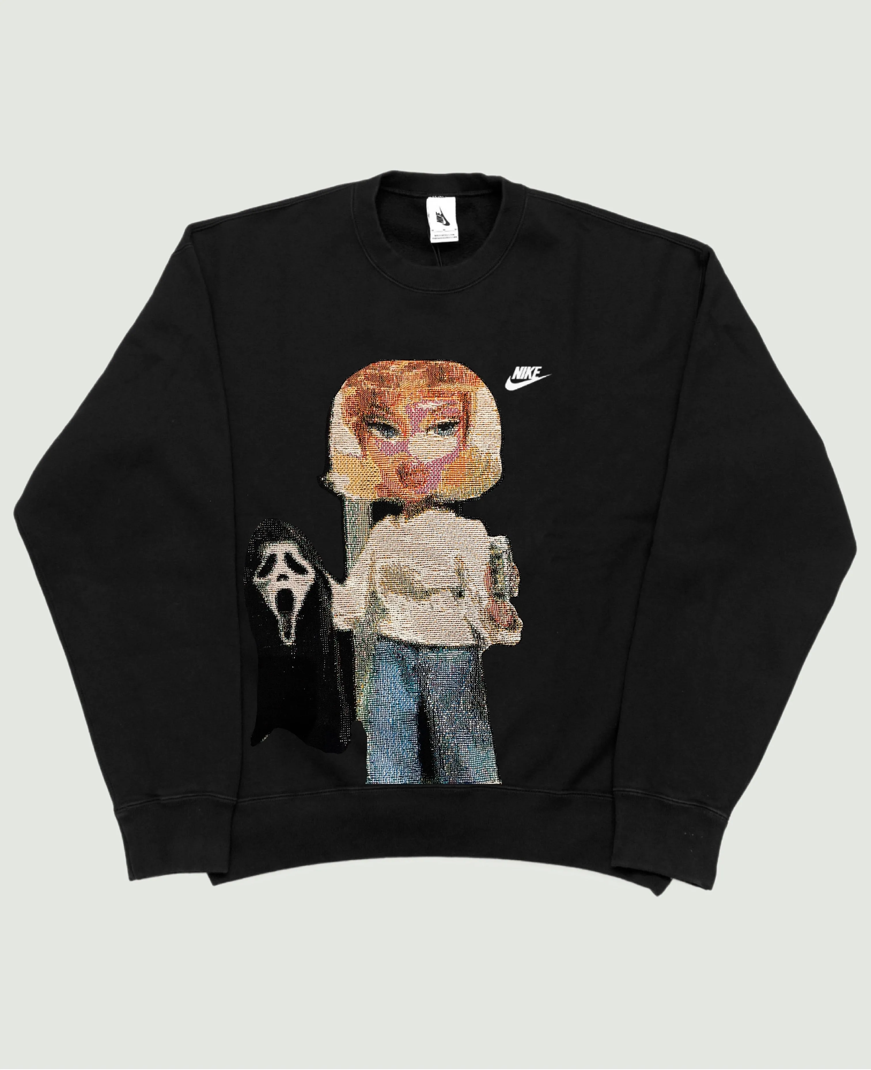 VA-SS22-577 SCREAM X KEVDOLL TAPESTRY RETRO REWORK CREWNECK