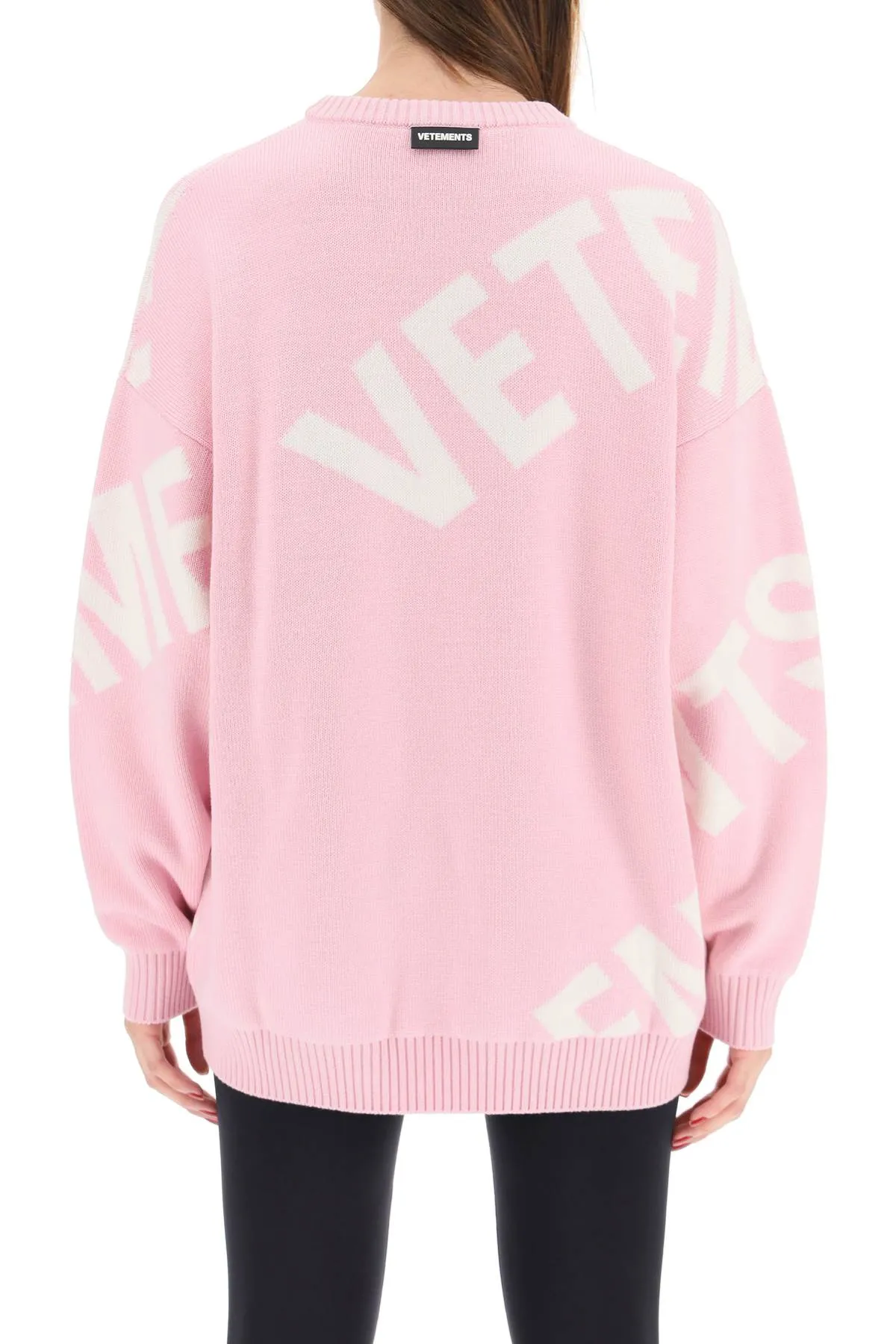 Vetements Logo Intarsia-Knit Jumper