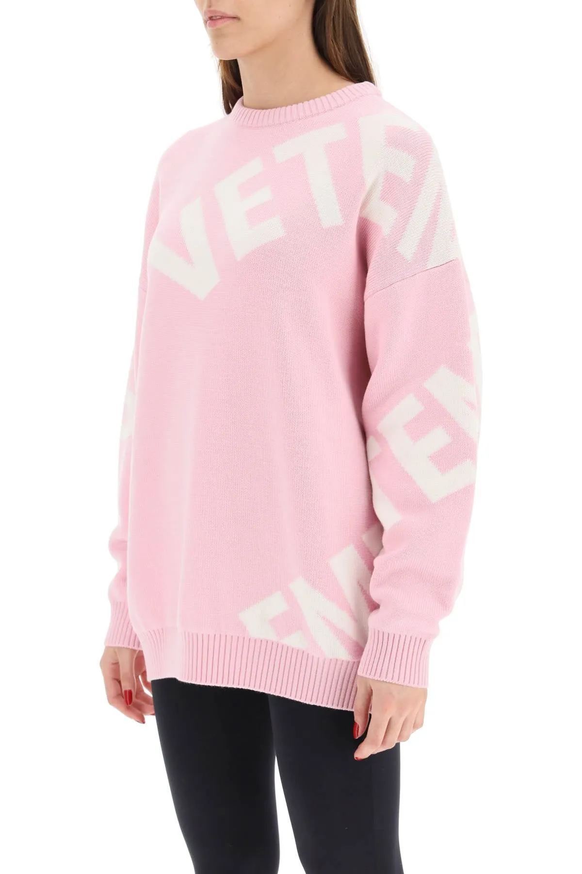 Vetements Logo Intarsia-Knit Jumper