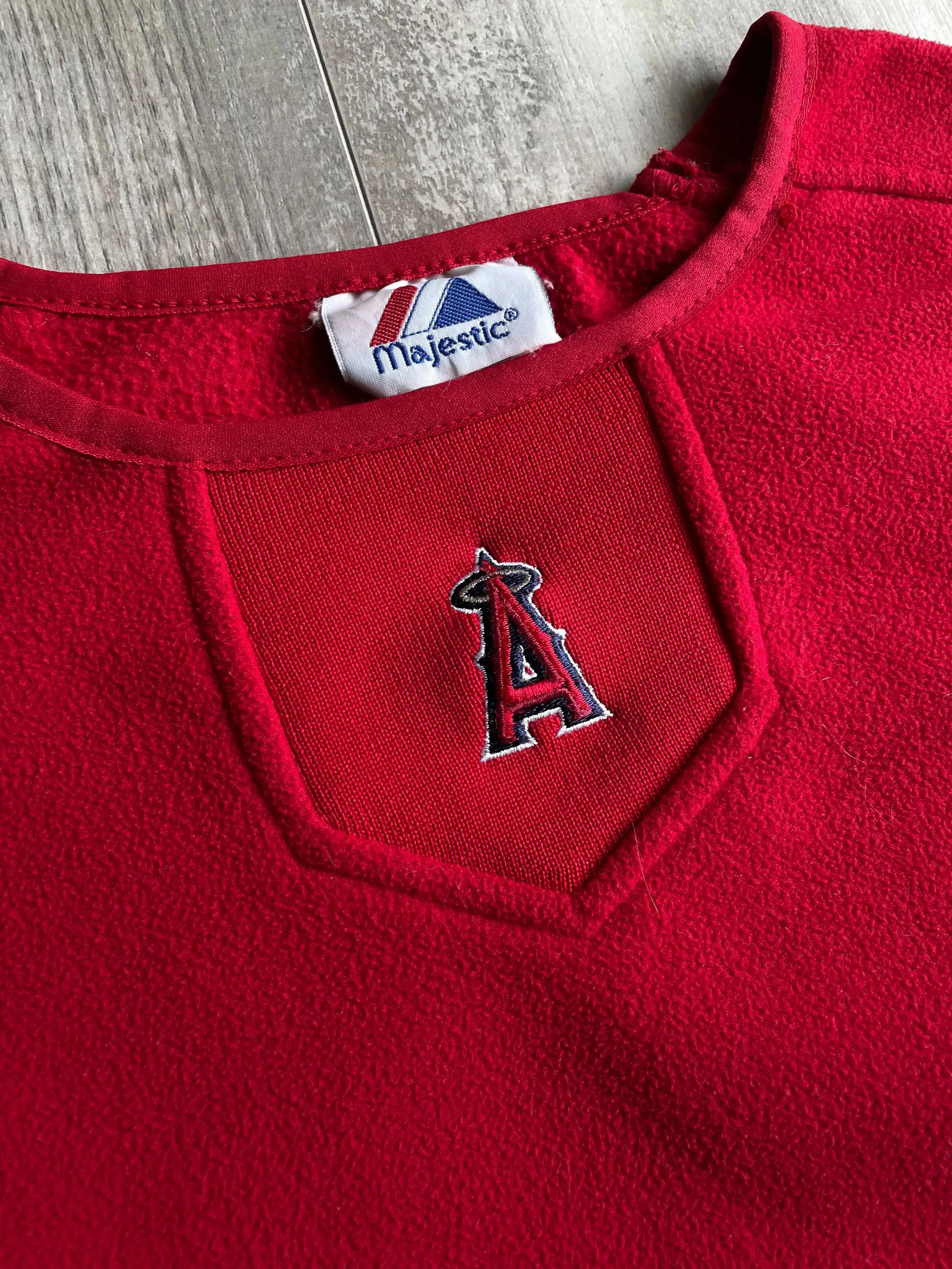 Vintage Majestic LA Anaheim Angels MLB Thermal Sweatshirt - L