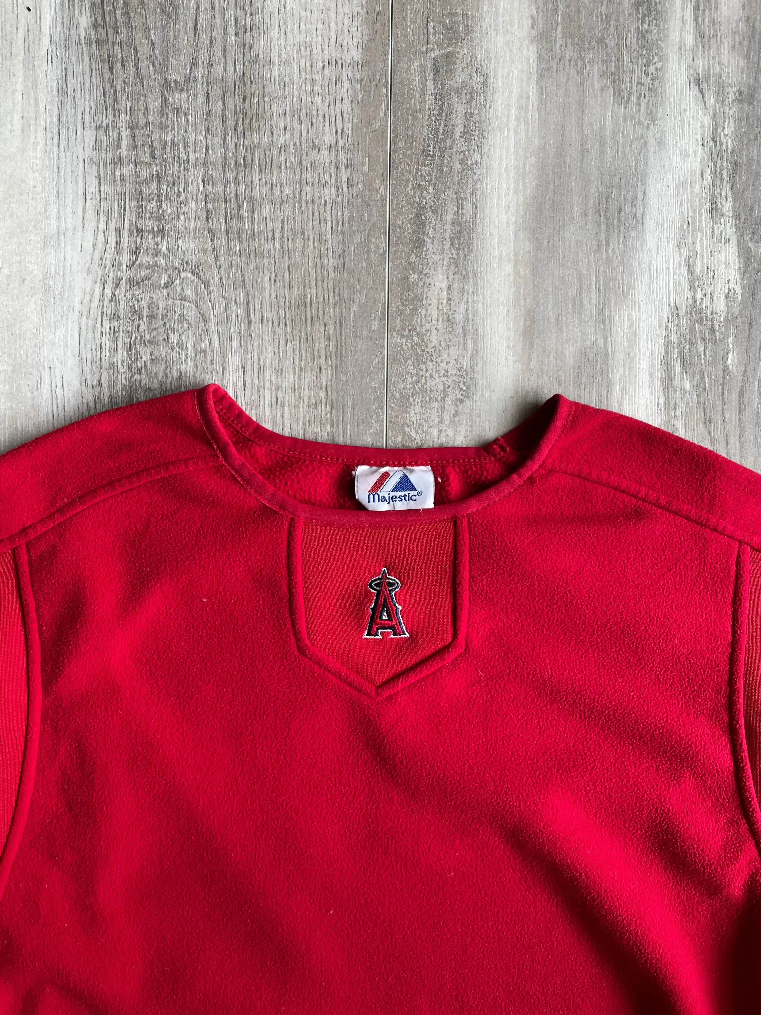 Vintage Majestic LA Anaheim Angels MLB Thermal Sweatshirt - L