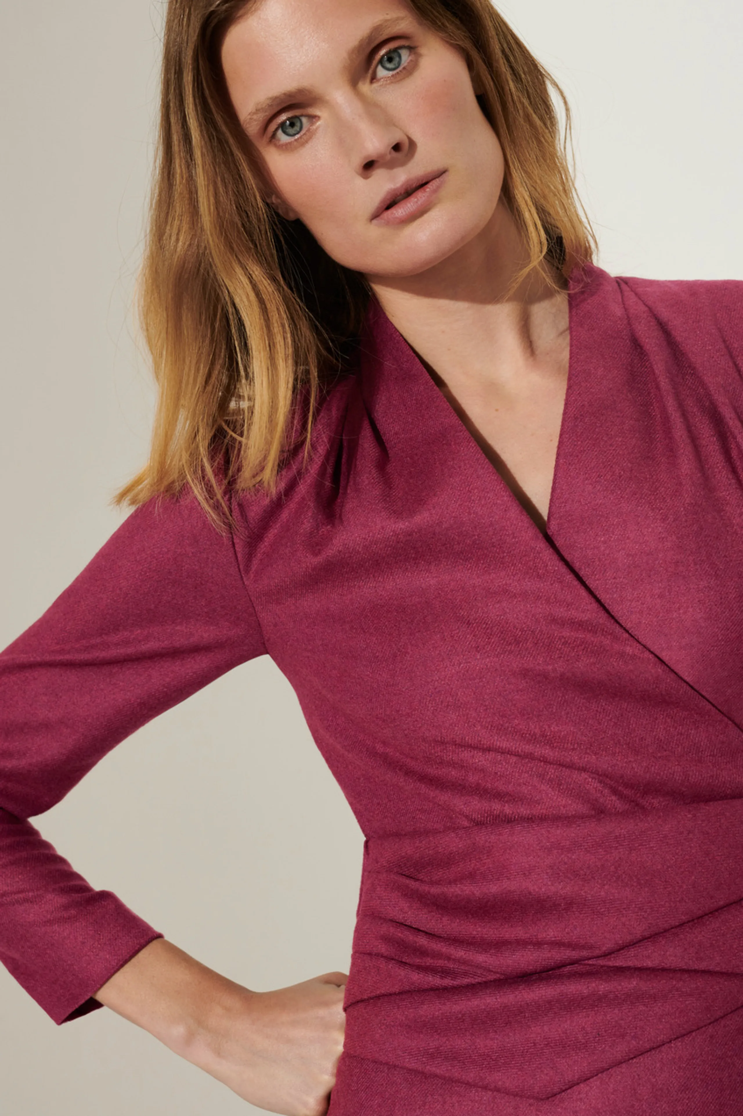 Westbury Dress Berry Pink Wool Blend