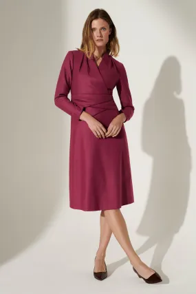 Westbury Dress Berry Pink Wool Blend