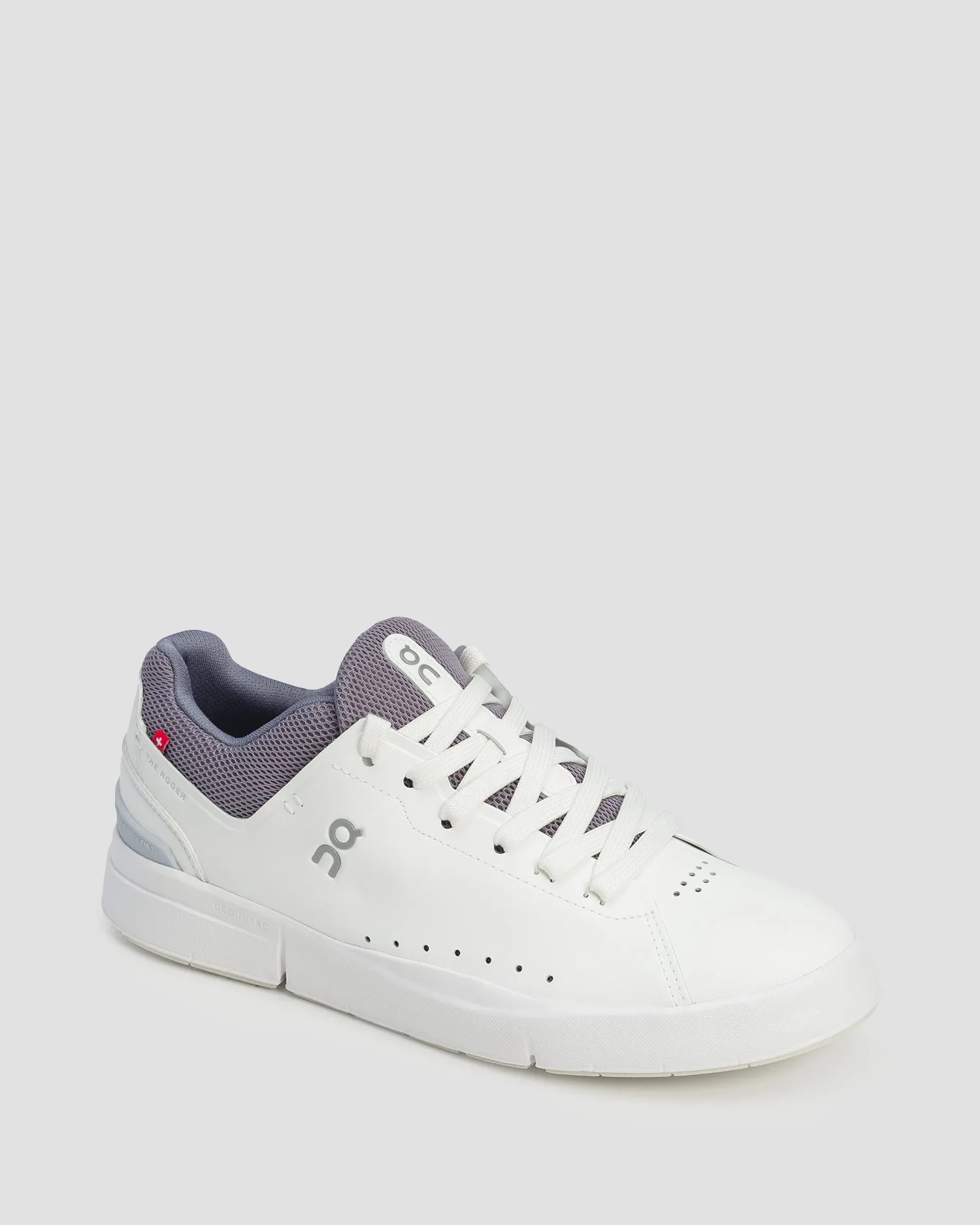 Women's white and purple sneakers On Running The Roger Advantage 3WD10652763-white-fossil