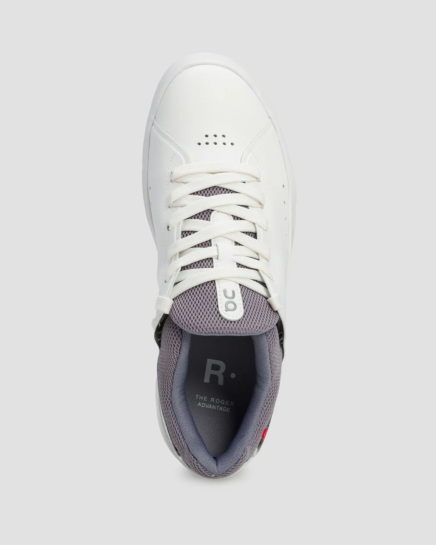 Women's white and purple sneakers On Running The Roger Advantage 3WD10652763-white-fossil