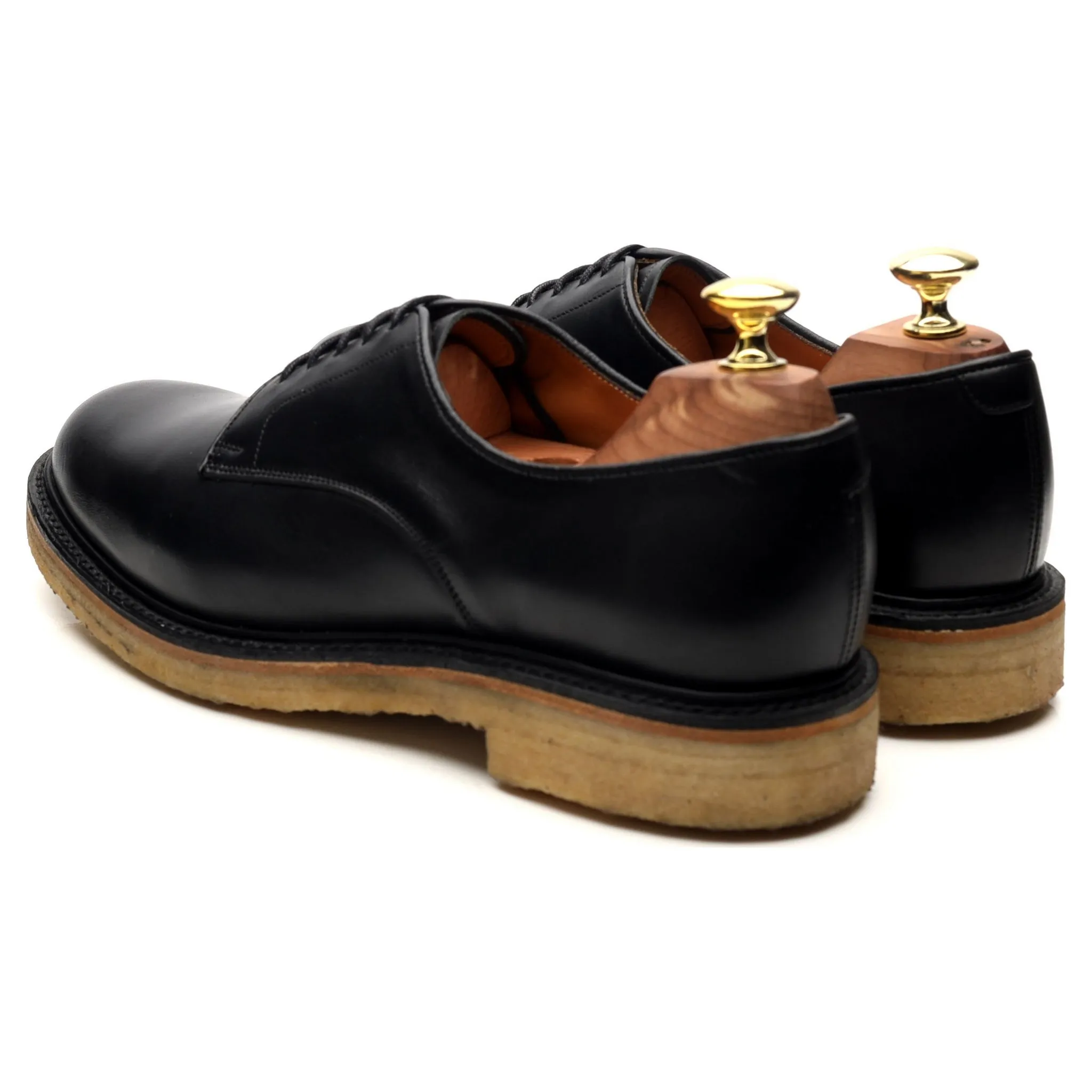 Women's Black Leather Derby UK 7 D